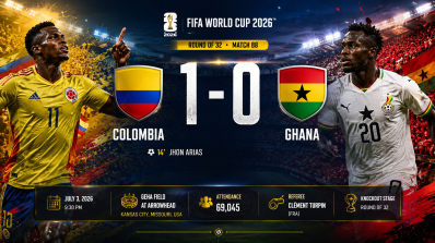 Colombia 1–0 Ghana, GEHA Field at Arrowhead, attendance 69,045, referee Clément Turpin
